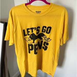 Pittsburgh Penguins Let’s Go Pens! Yellow T-Shirt